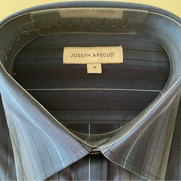 Brand New Joseph Abboud Men’s Collared Button-Down Shirt - Navy Blue Medium - Picture 2 of 3